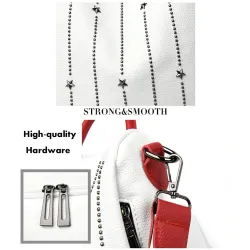Fashionable backpack - anti-theft - leather - rivets stars - large capacityBackpacks