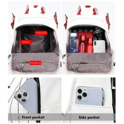 Fashionable backpack - anti-theft - leather - rivets stars - large capacityBackpacks