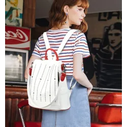 Fashionable backpack - anti-theft - leather - rivets stars - large capacityBackpacks