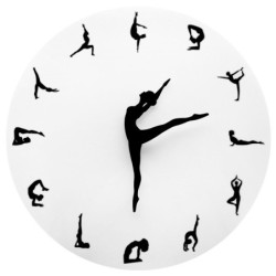 Fashionable wall clock - dancing ballerina - ballet positionsClocks