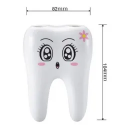 Tooth style toothbrush holder with 4 holes - standBathroom & Toilet