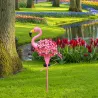 Garden solar light - metal lamp - waterproof - pink flamingoSolar lighting