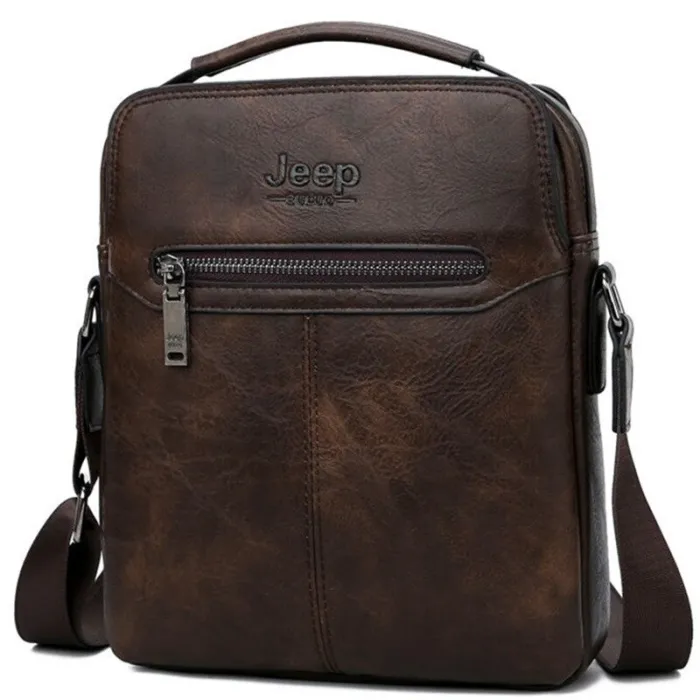 JEEP BULUO - men's leather shoulder bag - with a walletBags