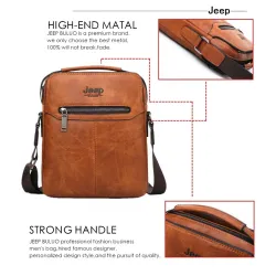 JEEP BULUO - men's leather shoulder bag - with a walletBags