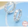 Round crystal earrings - 925 sterling silverEarrings