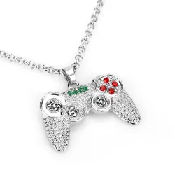 Trendy necklace - Gamepad with rhinestones - unisexNecklaces