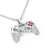 Trendy necklace - Gamepad with rhinestones - unisexNecklaces