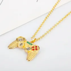 Trendy necklace - Gamepad with rhinestones - unisexNecklaces