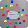 Round magnetic buttons - fridge magnets - 10 piecesFridge magnets