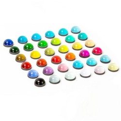 Glass fridge magnets - round stickers - 5 / 10 piecesFridge magnets