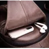 Men's genuine leather shoulder bag - chest bag - small backpackBags