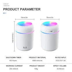 Mini air humidifier - essential oil diffuser - LED - USBHumidifiers