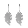 Leaf feathers earrings - with a pearlEarrings