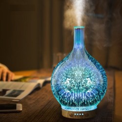 Ultrasonic air humidifier - essential oils diffuser - LED - 3D fireworksHumidifiers