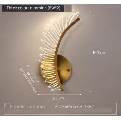 Modern LED wall lamp - golden wings design - indoorWall lights