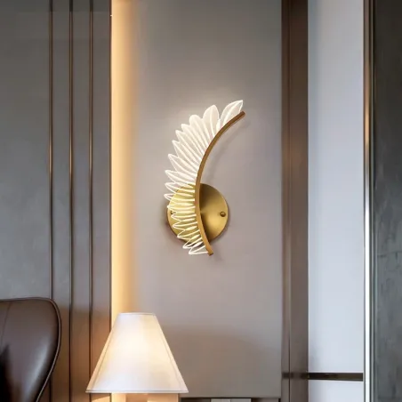 Modern LED wall lamp - golden wings design - indoorWall lights