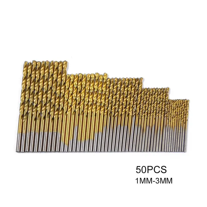 Titanium coated twist drill bits - 50 piecesBits & drills