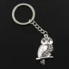 Vintage silver owl keychainKeyrings