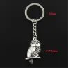 Vintage silver owl keychainKeyrings