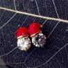 Santa hat earrings - with crystal zirconEarrings