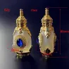 Antique perfume bottle - frosted glass - crystal - with glass dropper - 15 mlPerfumes