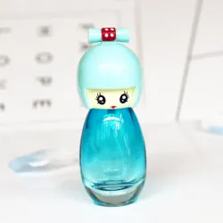 Glass perfume bottle - empty container - doll / girl design - with atomizer - 20 ml - 5 piecesPerfumes