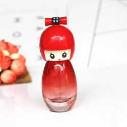 Glass perfume bottle - empty container - doll / girl design - with atomizer - 20 ml - 5 piecesPerfumes