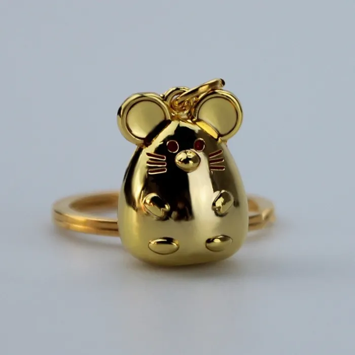 Mini metal mouse - keychainKeyrings