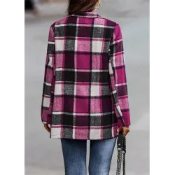 Trendy plaid jacket - short coatJackets