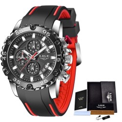 LIGE - sports Quartz watch - luminous - waterproof - silicone strapWatches