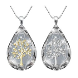 Crystal water drop Life Tree pendant - with necklaceNecklaces