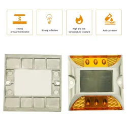 Solar LED reflector - road light- warning lamp - aluminumStreet lighting