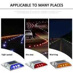 Solar LED reflector - road light- warning lamp - aluminumStreet lighting