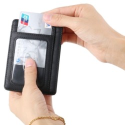Slim leather wallet - credit cards holder - RFID blockingWallets