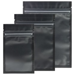 Reclosable plastic bags - mat-black / clear - 7.5 * 13 cm - 100 piecesStorage Bags
