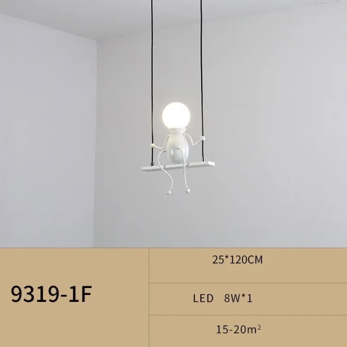 Modern ceiling lamp - sitting iron dollsCeiling lights
