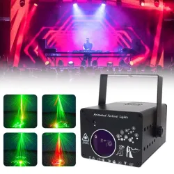 Colorful stage laser light - patterns projector - with remote - RG DMXStage & events lighting