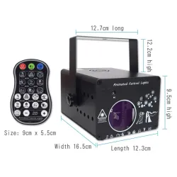 Colorful stage laser light - patterns projector - with remote - RG DMXStage & events lighting