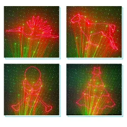 Colorful stage laser light - patterns projector - with remote - RG DMXStage & events lighting