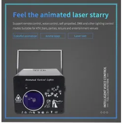 Colorful stage laser light - patterns projector - with remote - RG DMXStage & events lighting