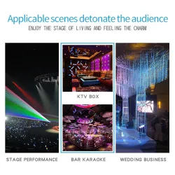 Colorful stage laser light - patterns projector - with remote - RG DMXStage & events lighting