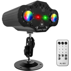 Stage laser projector - voice control - red / green / blue strobe lightsStage & events lighting