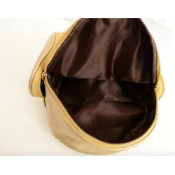 Waterproof leather backpack - with owl patternBackpacks