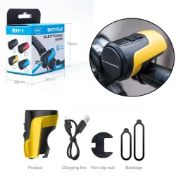 Bicycle horn - USB rechargeable - anti-theft alarmBicycle