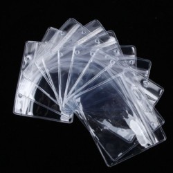 Transparent plastic ID card / badge holder - horizontal - 10 piecesAccess Control Cards