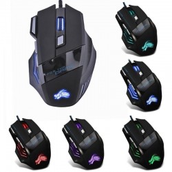 Optical gaming mouse with LED - USB wired - 5500DPI - 7 buttonsMouses