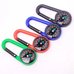 Plastic pocket compass - hook keyringKeyrings