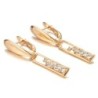 Elegant long earrings - rose gold / crystalsEarrings