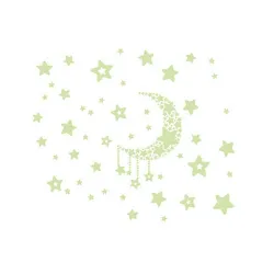 Luminous stars / moon - decorative wall / ceiling stickersWall stickers