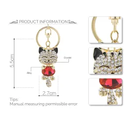 Crystal cat keychainKeyrings